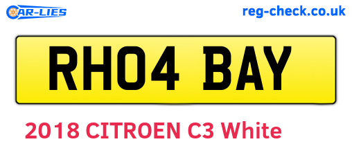 RH04BAY are the vehicle registration plates.