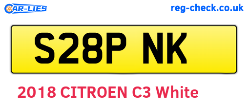 S28PNK are the vehicle registration plates.