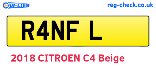 R4NFL are the vehicle registration plates.