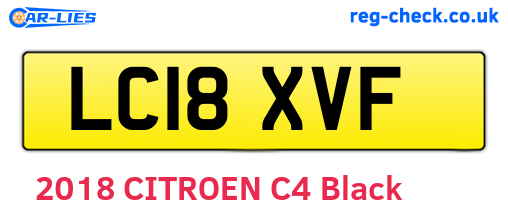 LC18XVF are the vehicle registration plates.