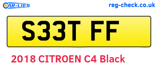 S33TFF are the vehicle registration plates.