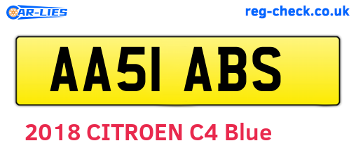 AA51ABS are the vehicle registration plates.