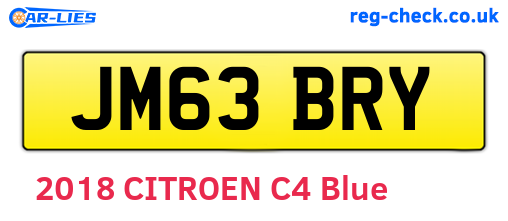 JM63BRY are the vehicle registration plates.