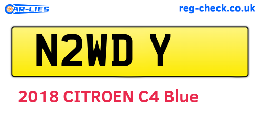 N2WDY are the vehicle registration plates.