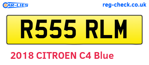 R555RLM are the vehicle registration plates.