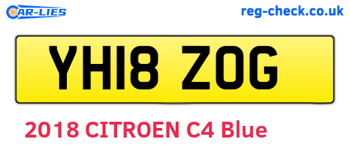 YH18ZOG are the vehicle registration plates.