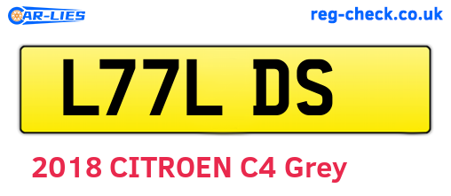 L77LDS are the vehicle registration plates.
