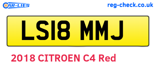 LS18MMJ are the vehicle registration plates.