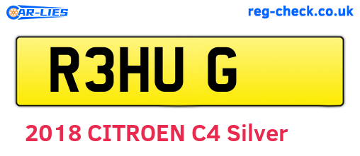 R3HUG are the vehicle registration plates.