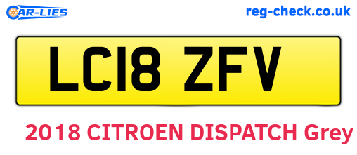 LC18ZFV are the vehicle registration plates.