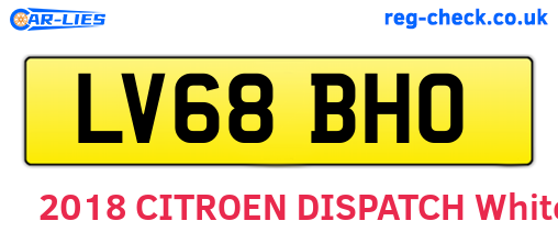 LV68BHO are the vehicle registration plates.