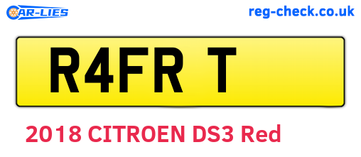 R4FRT are the vehicle registration plates.
