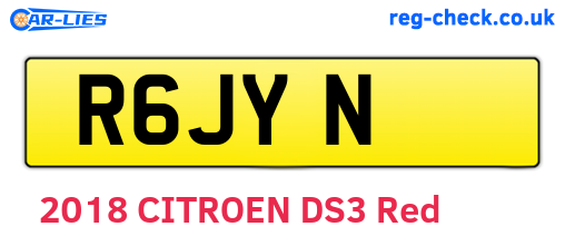 R6JYN are the vehicle registration plates.