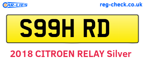 S99HRD are the vehicle registration plates.