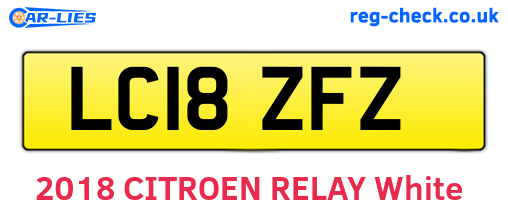 LC18ZFZ are the vehicle registration plates.