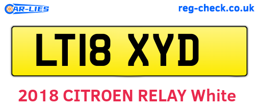 LT18XYD are the vehicle registration plates.