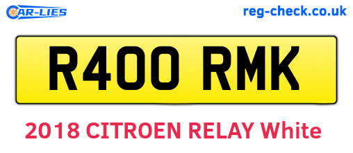 R400RMK are the vehicle registration plates.