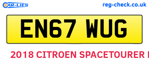 EN67WUG are the vehicle registration plates.