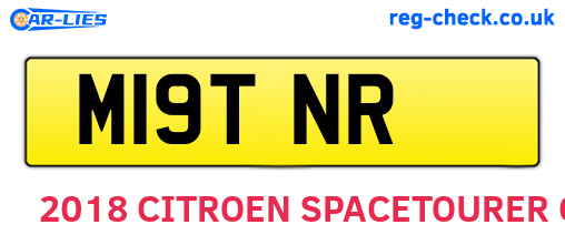 M19TNR are the vehicle registration plates.