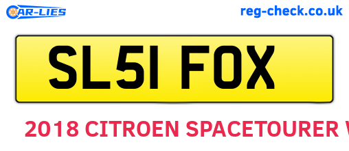 SL51FOX are the vehicle registration plates.
