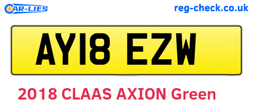 AY18EZW are the vehicle registration plates.