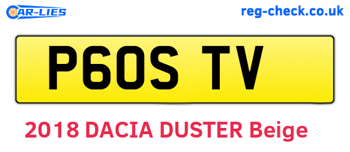 P60STV are the vehicle registration plates.