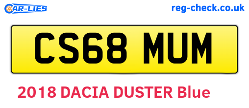 CS68MUM are the vehicle registration plates.