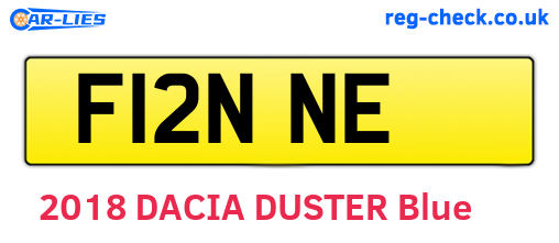 F12NNE are the vehicle registration plates.