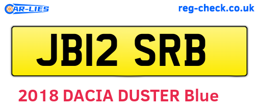 JB12SRB are the vehicle registration plates.