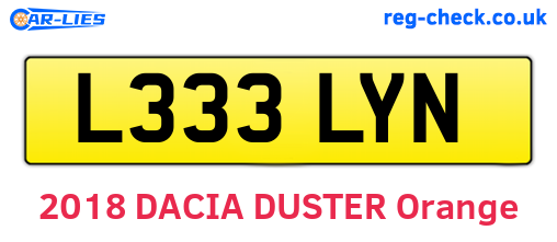 L333LYN are the vehicle registration plates.