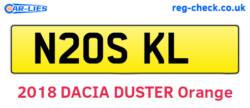 N20SKL are the vehicle registration plates.