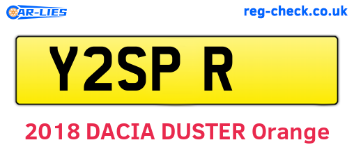 Y2SPR are the vehicle registration plates.
