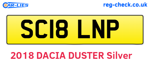 SC18LNP are the vehicle registration plates.
