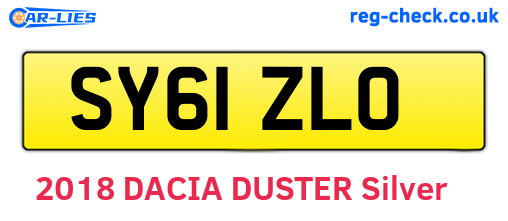 SY61ZLO are the vehicle registration plates.