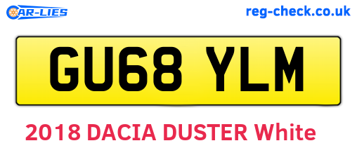 GU68YLM are the vehicle registration plates.