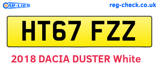 HT67FZZ are the vehicle registration plates.