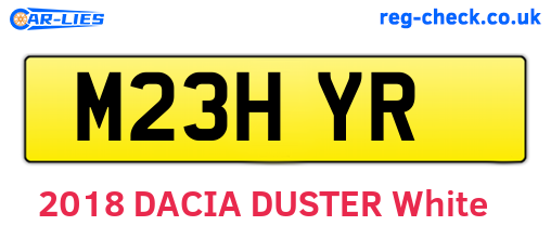 M23HYR are the vehicle registration plates.