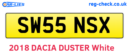 SW55NSX are the vehicle registration plates.