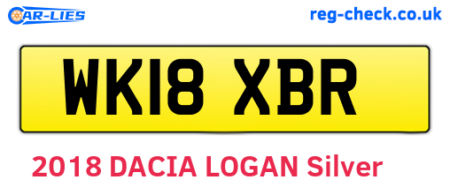 WK18XBR are the vehicle registration plates.