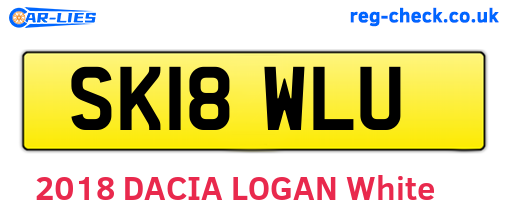 SK18WLU are the vehicle registration plates.