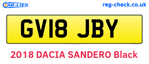 GV18JBY are the vehicle registration plates.