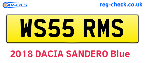 WS55RMS are the vehicle registration plates.