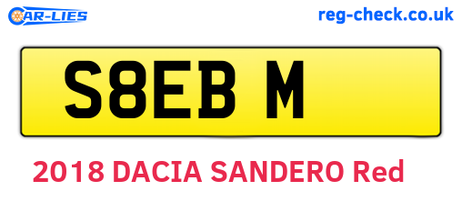 S8EBM are the vehicle registration plates.