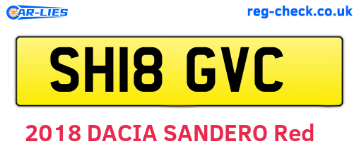 SH18GVC are the vehicle registration plates.
