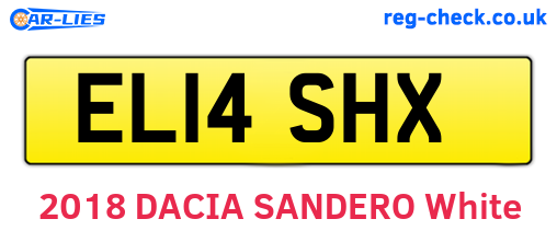 EL14SHX are the vehicle registration plates.