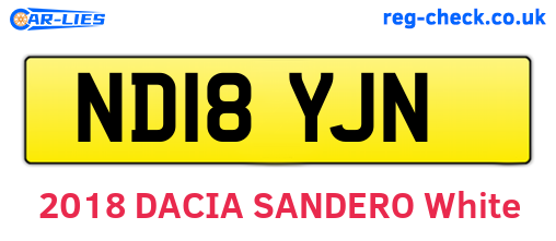 ND18YJN are the vehicle registration plates.