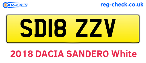 SD18ZZV are the vehicle registration plates.