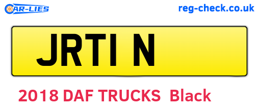 JRT1N are the vehicle registration plates.