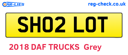 SH02LOT are the vehicle registration plates.