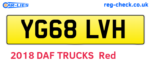 YG68LVH are the vehicle registration plates.